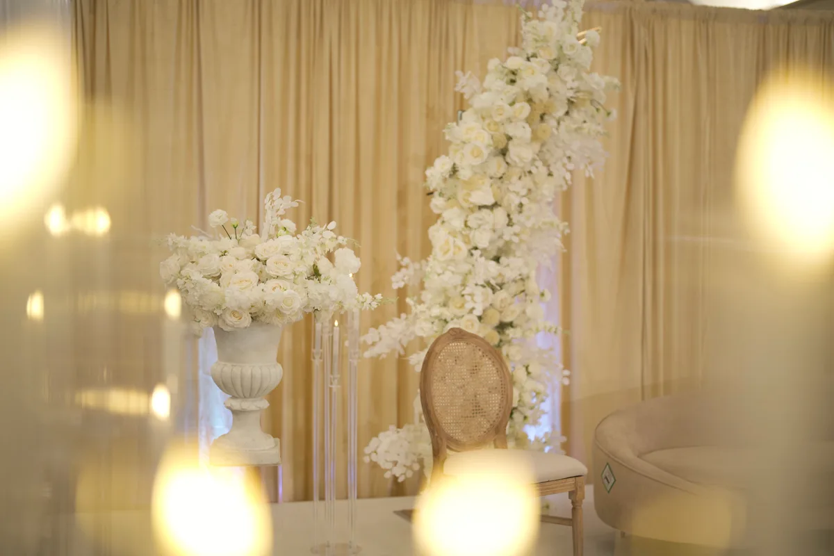 Luxury wedding stage decor by Vincete Events