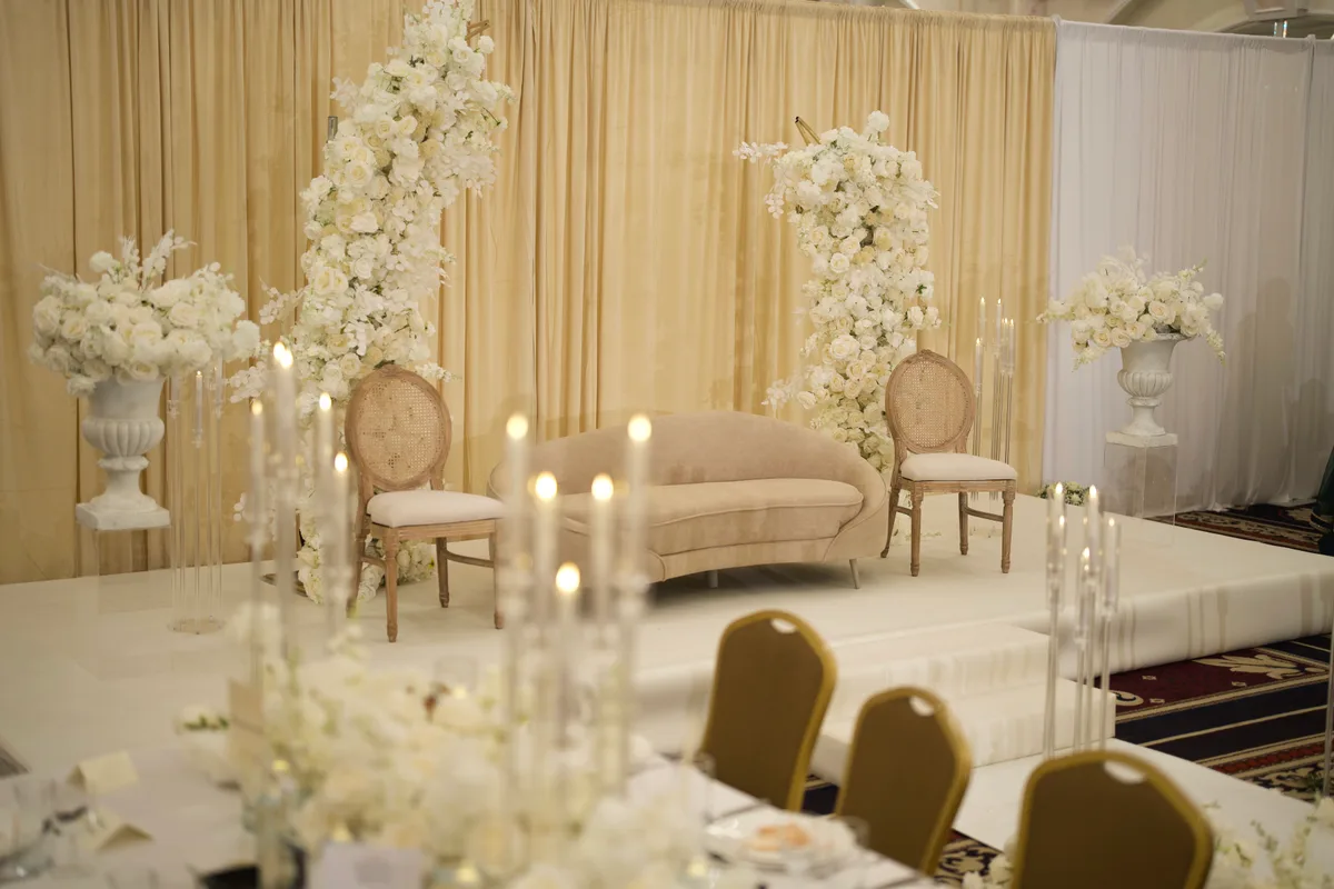 Table styling and centrepieces by Vincete Events